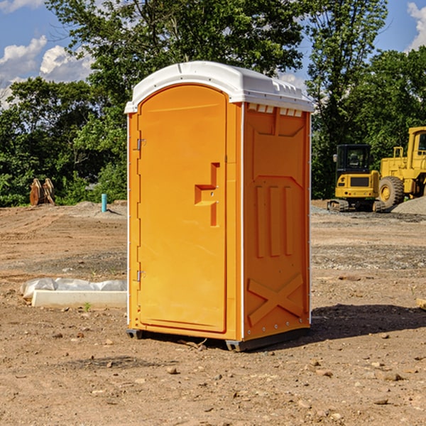 how often are the porta potties cleaned and serviced during a rental period in DeWitt